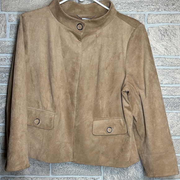 Black Label By Chico"s‎ Suede Jacket - Picture 1 of 5